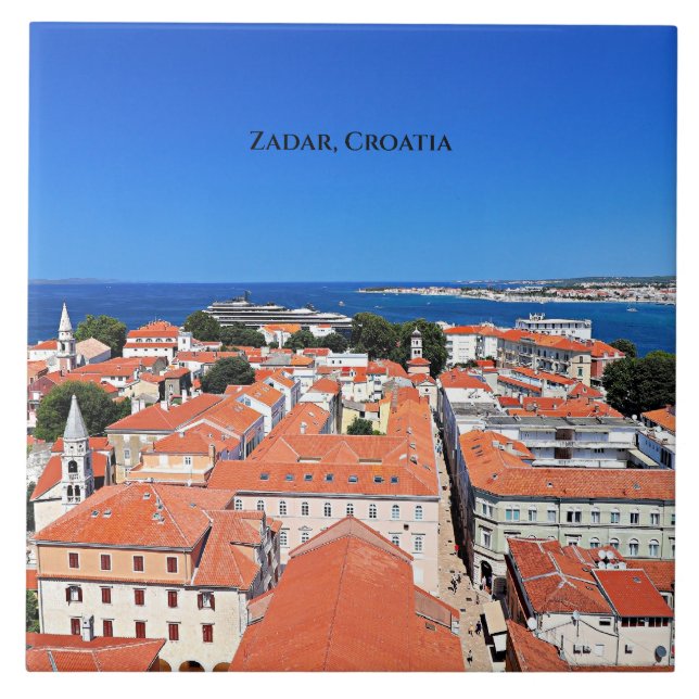 Carreau Zadar, Croatie paysage (Devant)