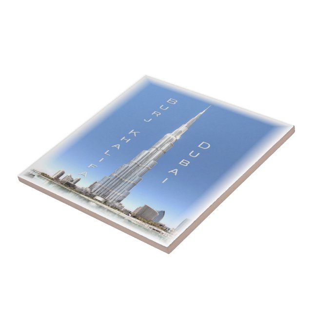 Carreau zAE008 DUBAI BURJ KHALIFA, EAU, Asie, (Côté)