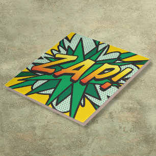 Carreau ZAP Amusement Bande Dessinée Rétro Art Pop