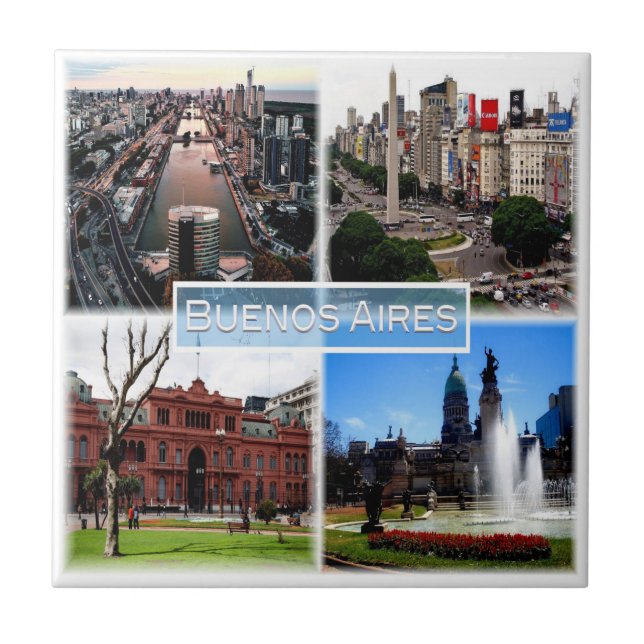 Carreau zAR003 BUENOS AIRES, Mosaic, Argentine, (Devant)