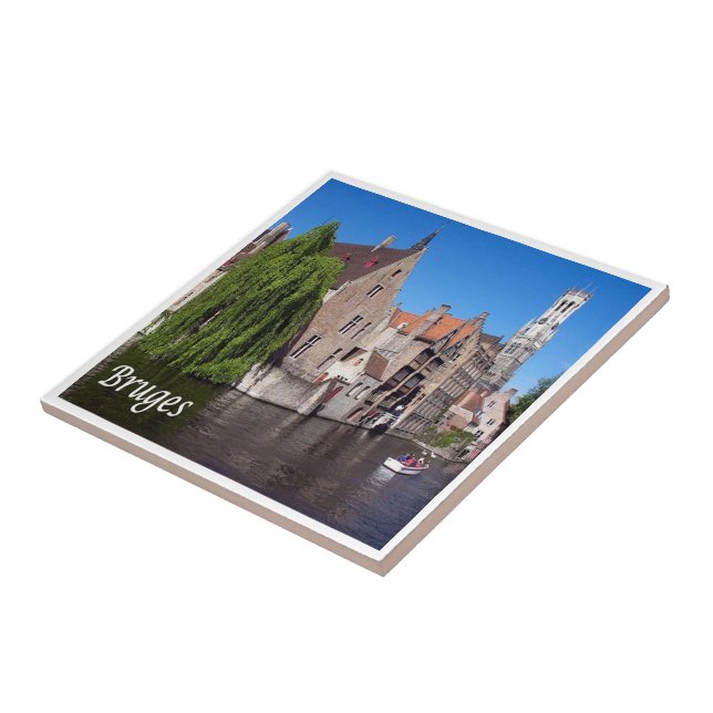 Carreau zBE052 canal BRUGES, Belgique, (Côté)