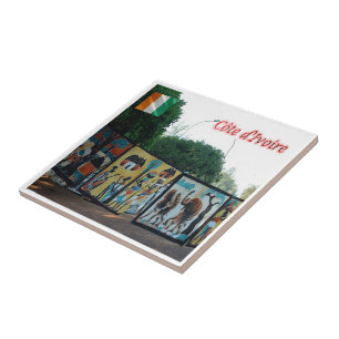 Carreau zCI004 IVORY COAST, Batik yakro, Afrique,