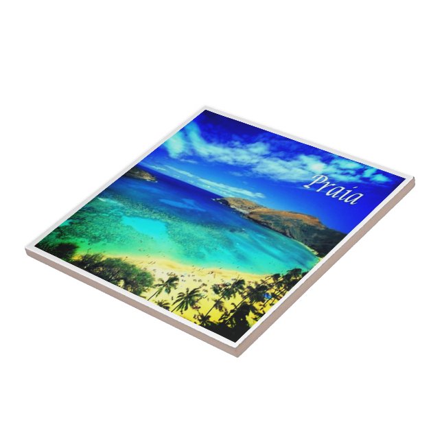 Carreau ZCV014 PRAIA, Panorama, Cap-Vert, Afrique, (Côté)