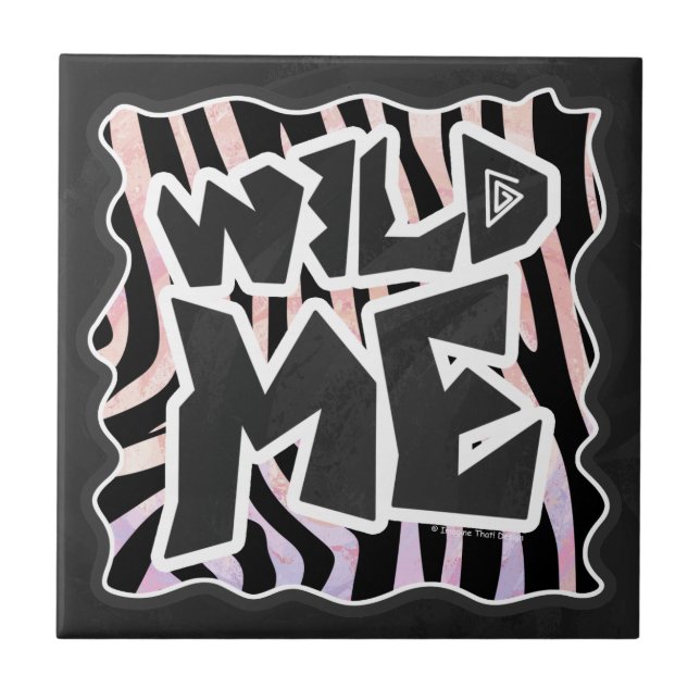Carreau Zebra Black and Pink Wild me (Devant)