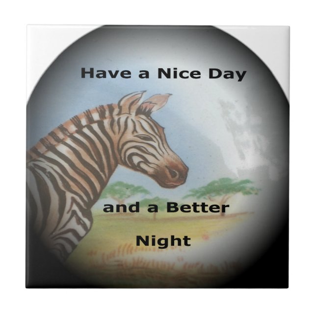 Carreau Zebra Portrait, Amboseli : L'Esprit du Savann (Devant)