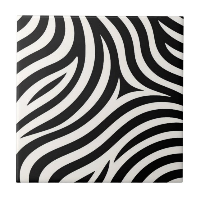 Carreau Zebra Stripes Impression moderne (Devant)