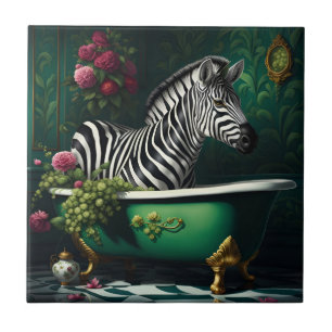 Carreau Zèbre dans une baignoire