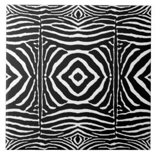Carreau Zèbre en noir et blanc