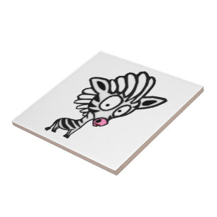 Carreau Zèbre mignon de bande dessinée