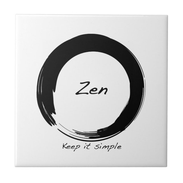 Carreau Zen : Gardez-le simple (Devant)
