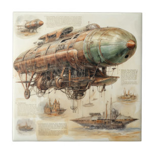 Carreau Zeppelin Steampunk vintage (4)