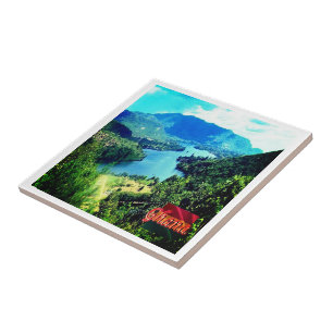 Carreau zGH006 GHANA, lac Volta, Afrique,