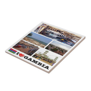 Carreau zGM010 GAMBIA I Love, Mosaic, Afrique,