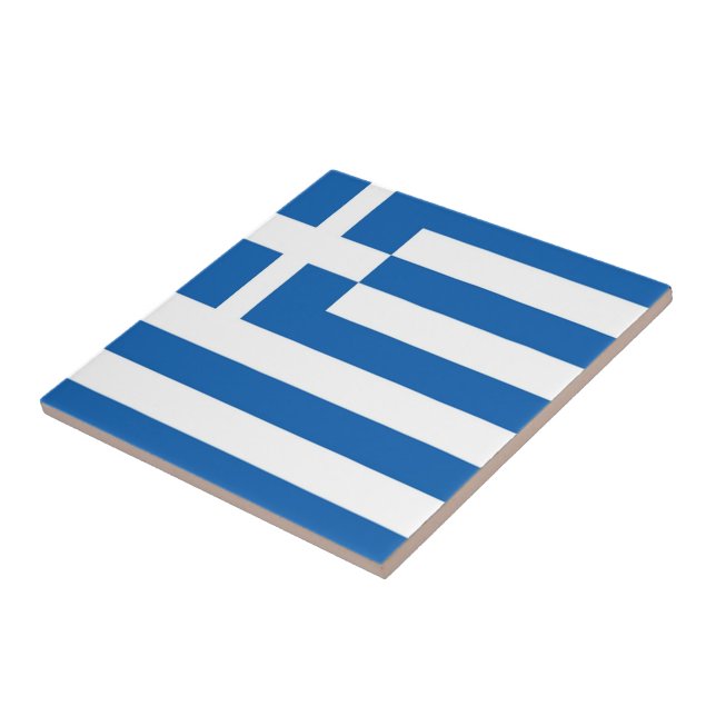 Carreau zGR001 Grèce, DRAPEAU GRECQUE, (Côté)
