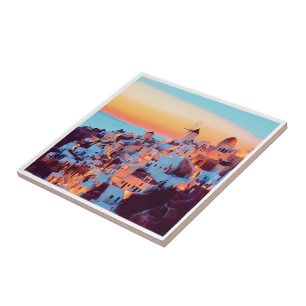 Carreau zGR011 SANTORINI, Grèce,