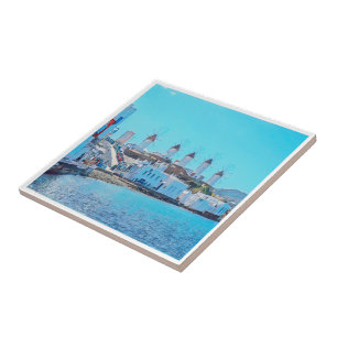 Carreau zGR017 MYKONOS - Vue mer, Grèce,