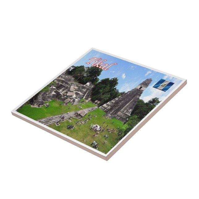 Carreau zGT014 TIKAL MAYAN RUINS, Guatemala, (Côté)