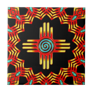 Carreau Zia Soleil - Zia Pueblo - Nouveau-Mexique