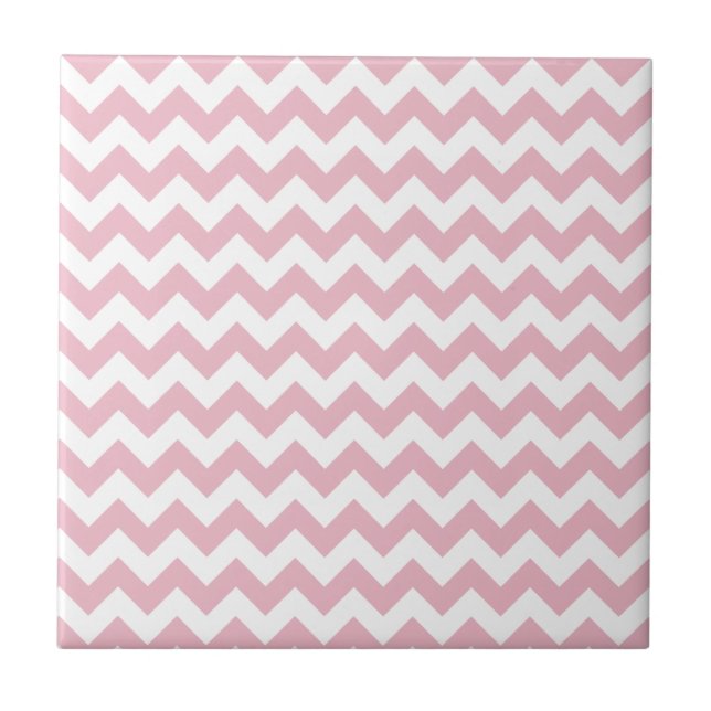 Carreau Zigzag rose, Chevron rose, Motif géométrique (Devant)