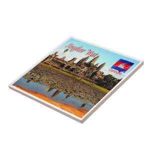 Carreau zKH005 ANGKOR WAT, Cambodge, Asie,