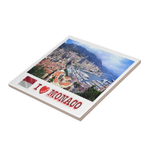 Carreau zMC007 PRINCIPALITÉ DE MONACO, I Love,