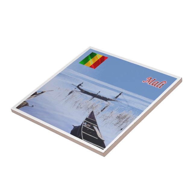 Carreau zML009 MALI, lac Sélingué, Afrique, (Côté)