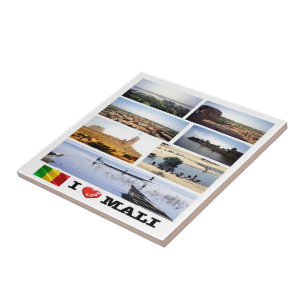 Carreau zML012 MALI I Love, Mosaic, Afrique,