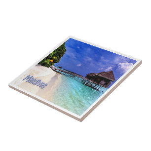 Carreau zMV004 îles MALDIVES plage, Asie,