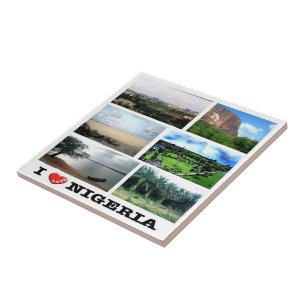 Carreau zNG011 NIGERIA I Love, Mosaic, Afrique,