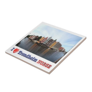 Carreau zNO152 TRONDHEIM "I Love", Norvège, Europe,