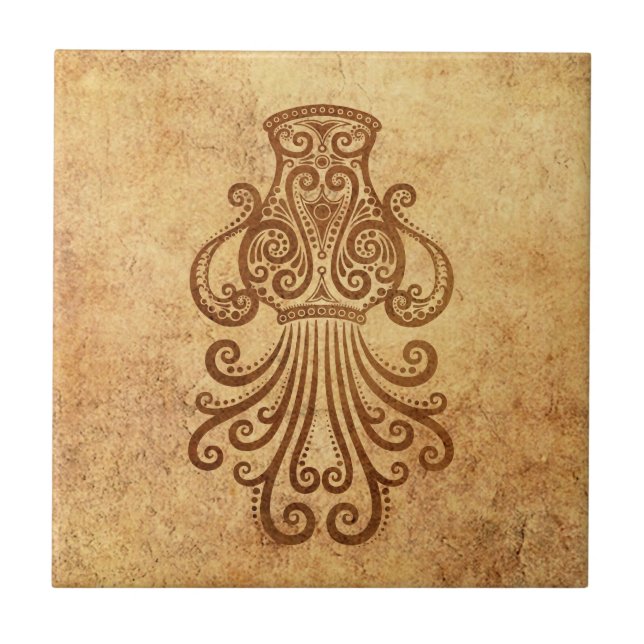 Carreau Zodiaque de Verseau âgé par cru (Devant)