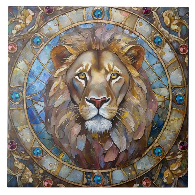 Carreau Zodiaque - Léon le Lion (Devant)