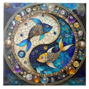 Carreau Zodiaque - Poissons Yin et Yang