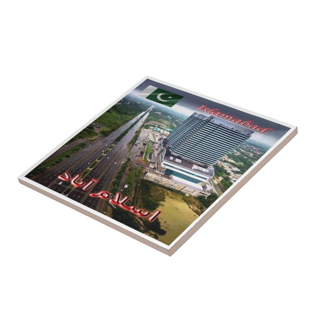 Carreau zPK009 ISLAMABAD vue de nuit, Pakistan, (Côté)