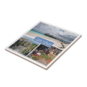 Carreau zTZ017 ZANZIBAR, Mosaïque, Tanzanie, Afrique,