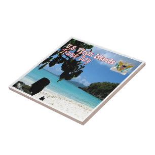 Carreau zVI016 VIRGIN ISLANDS, Trunk Bay, Amérique,