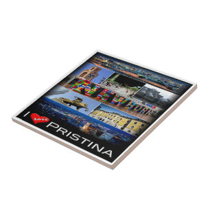 Carreau zXK004 PRISTINA "I Love, Kosovo, Europe,