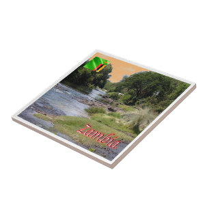 Carreau zZM003 ZAMBIE, Paysage, Afrique,