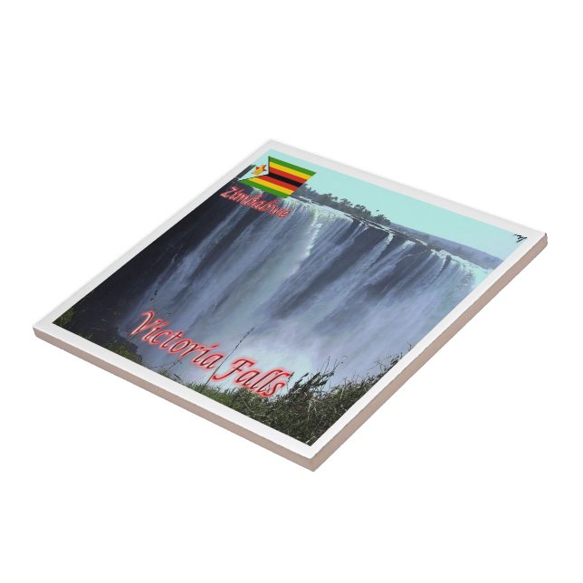 Carreau zZW003 VICTORIA FALLS, Zimbabwe, Afrique, (Côté)