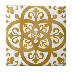 carreaux blanc et or courtois