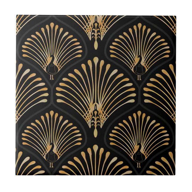 carreaux blancs et dorés bande de ventilateur jaun (Devant)