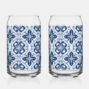 Carreaux bleus Bières méditerranéennes en verre