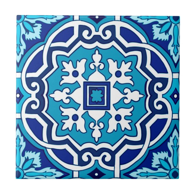 Carreaux bleus, Carreaux méditerranéens, majolica  (Devant)