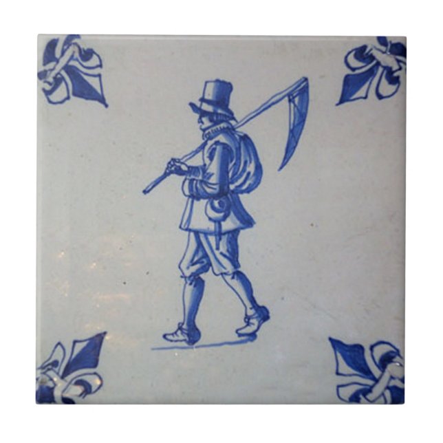 Carreaux bleus Delft - Moteur portante Scythe ou f (Devant)