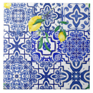 Carreaux bleus, mosaïque, majolica,
