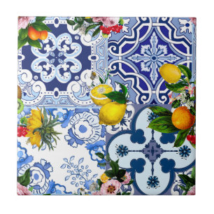 Carreaux bleus, Sicilien, majolica, art de la mosa