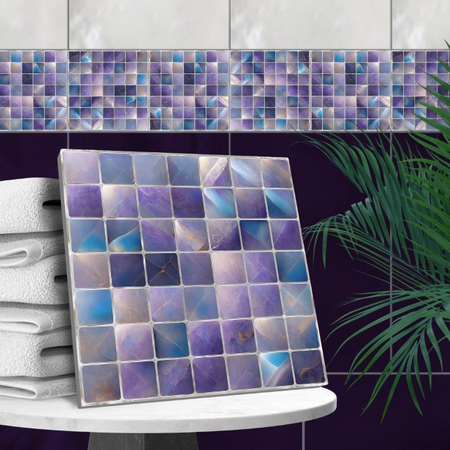 Carreaux carrés Mosaïque Fluorite et perle (Créateur téléchargé)