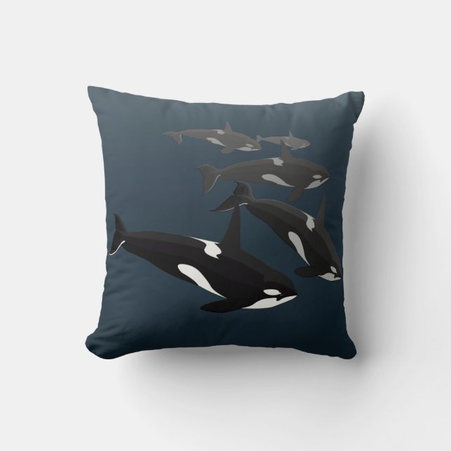 Carreaux d'art d'épaulard de coussin de baleine (Recto)