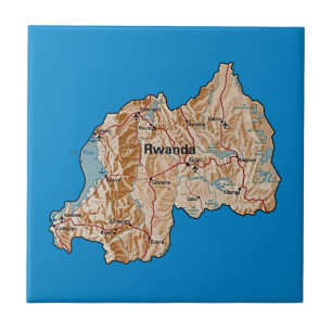 Carreaux de carte du Rwanda