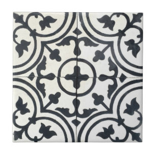 Carreaux de céramique à motifs français - Noir & B